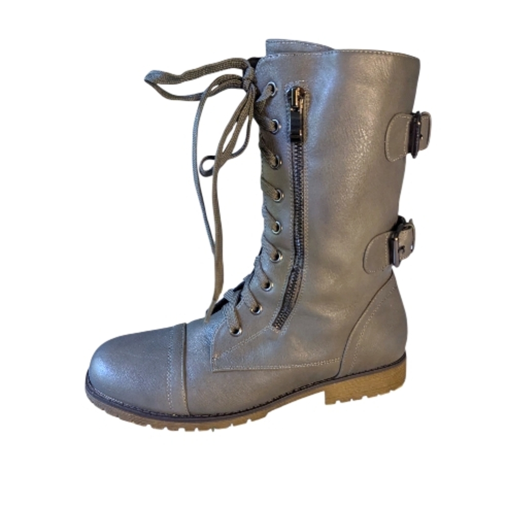 Dream Pairs Gray Moto Boots 8.5